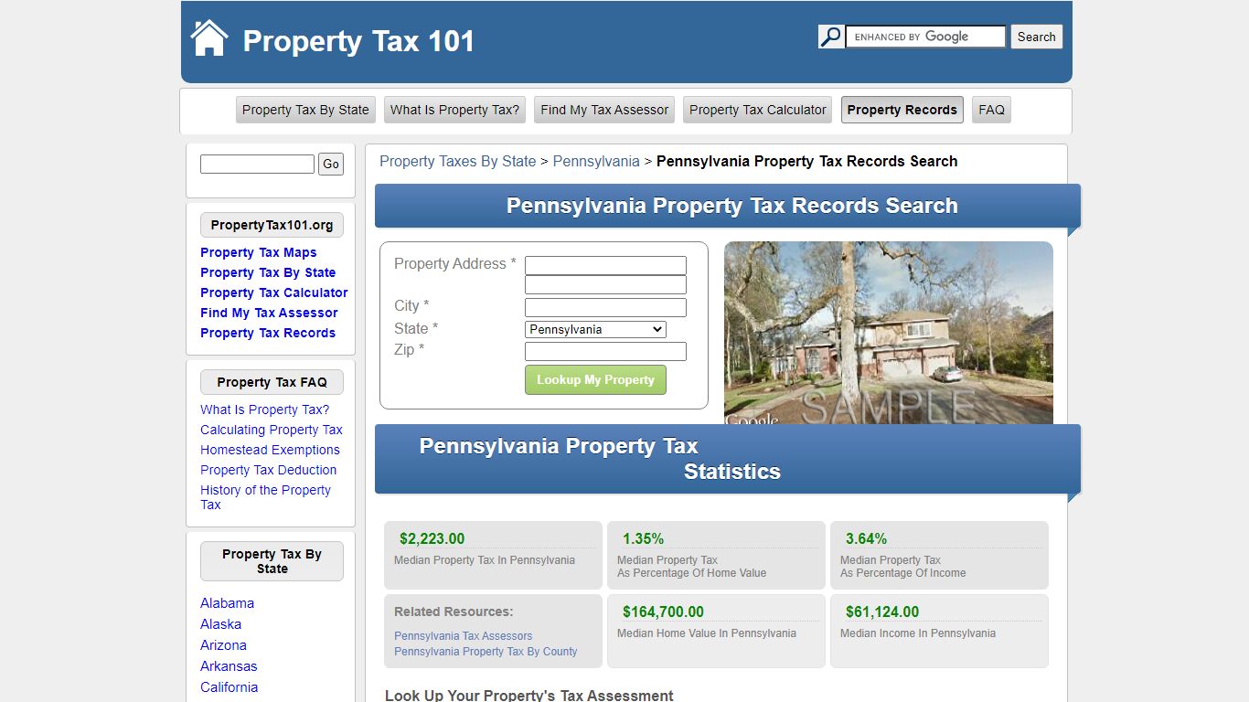 Pennsylvania Property Tax Records